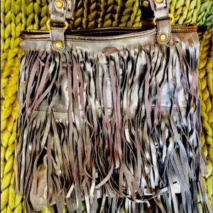 Black fringe purse